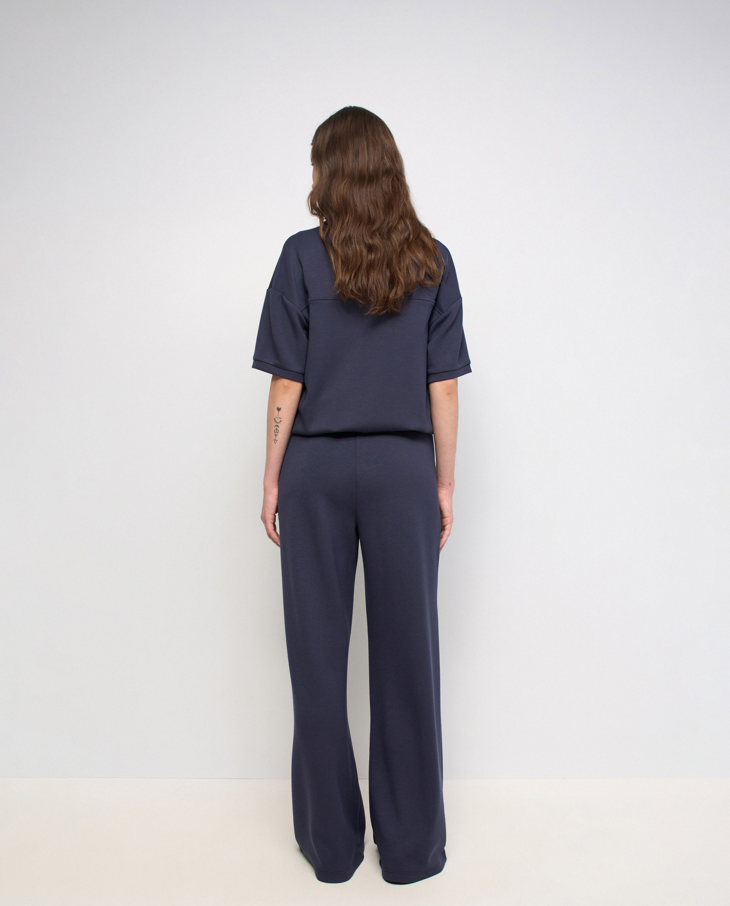 Calças Jogger Wide Azul-3