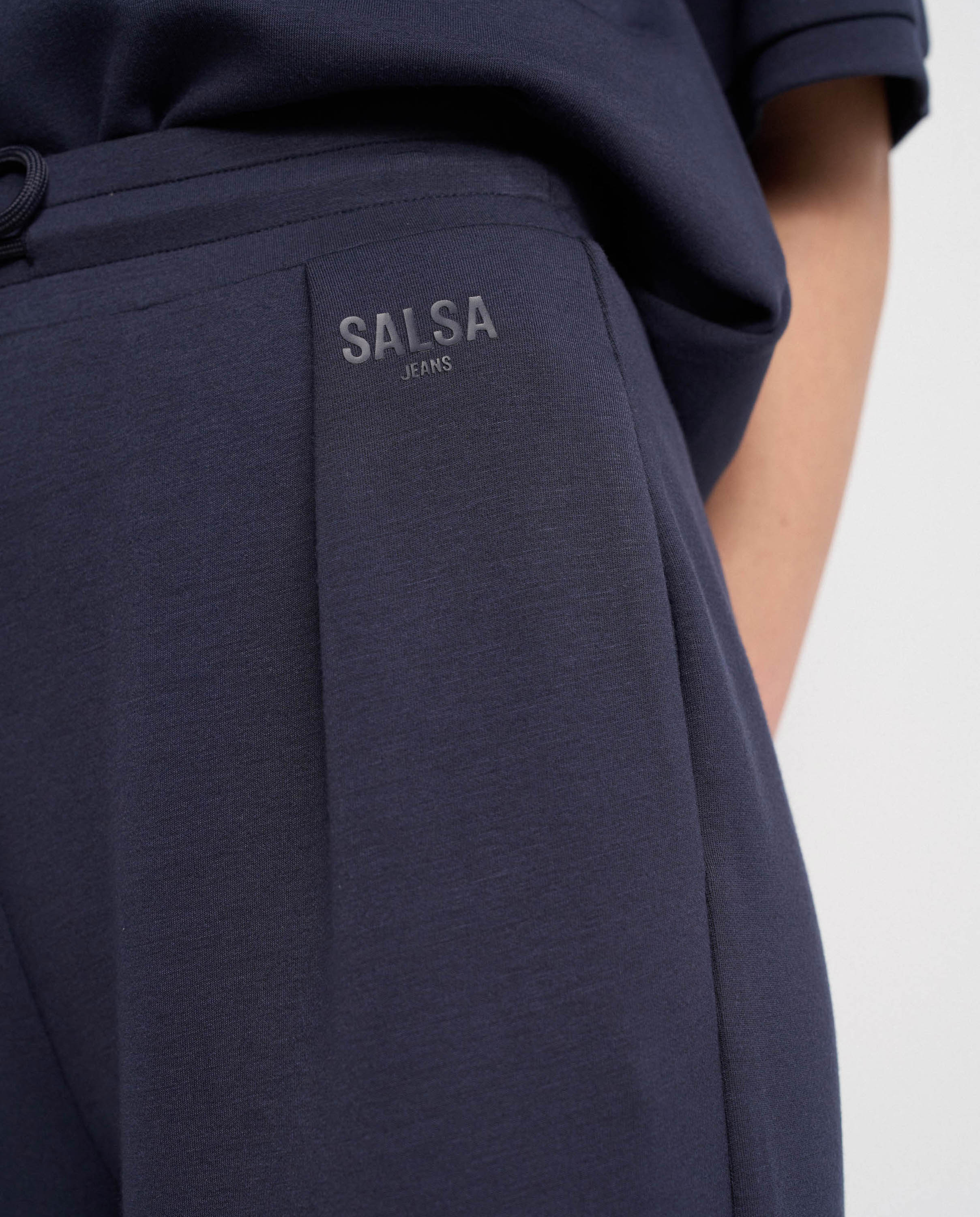 Calças Jogger Wide Azul-4