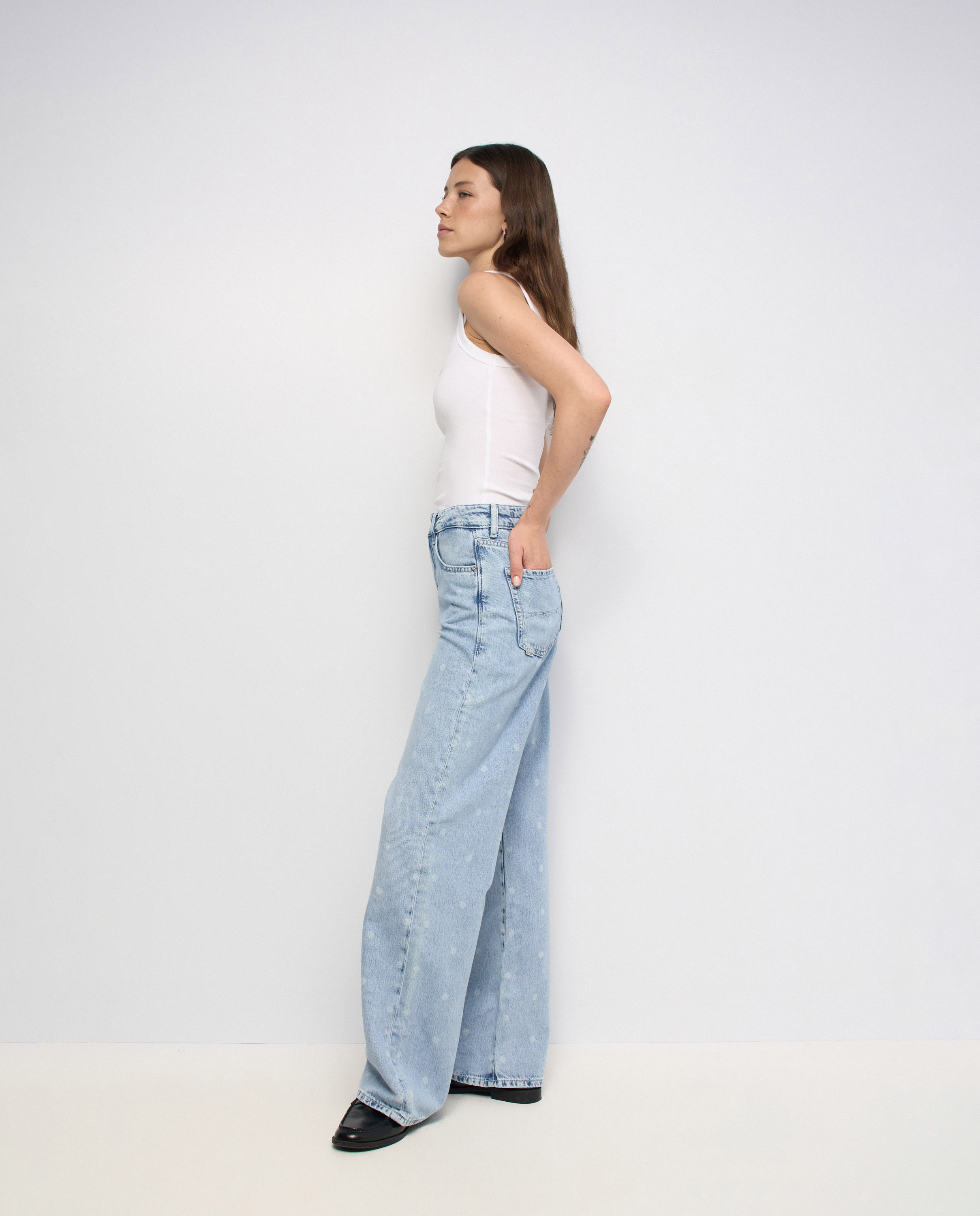Jeans Wide Leg Azul-2