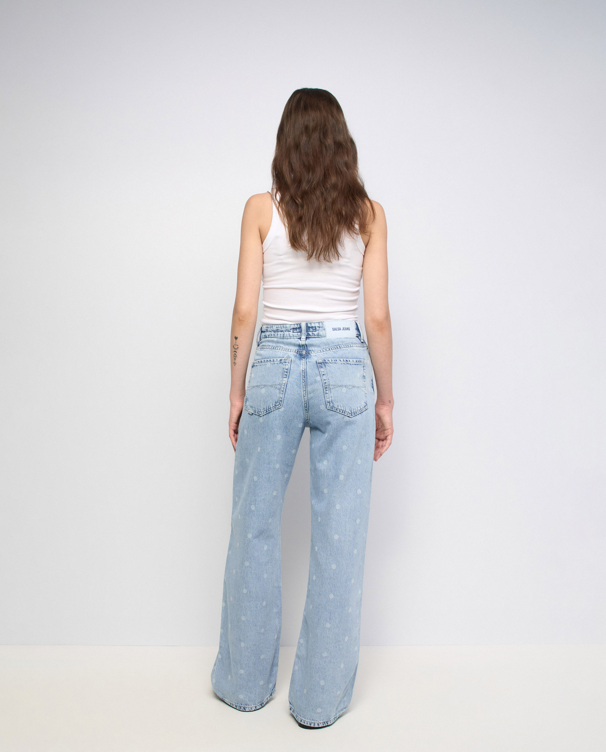 Jeans Wide Leg Azul-3