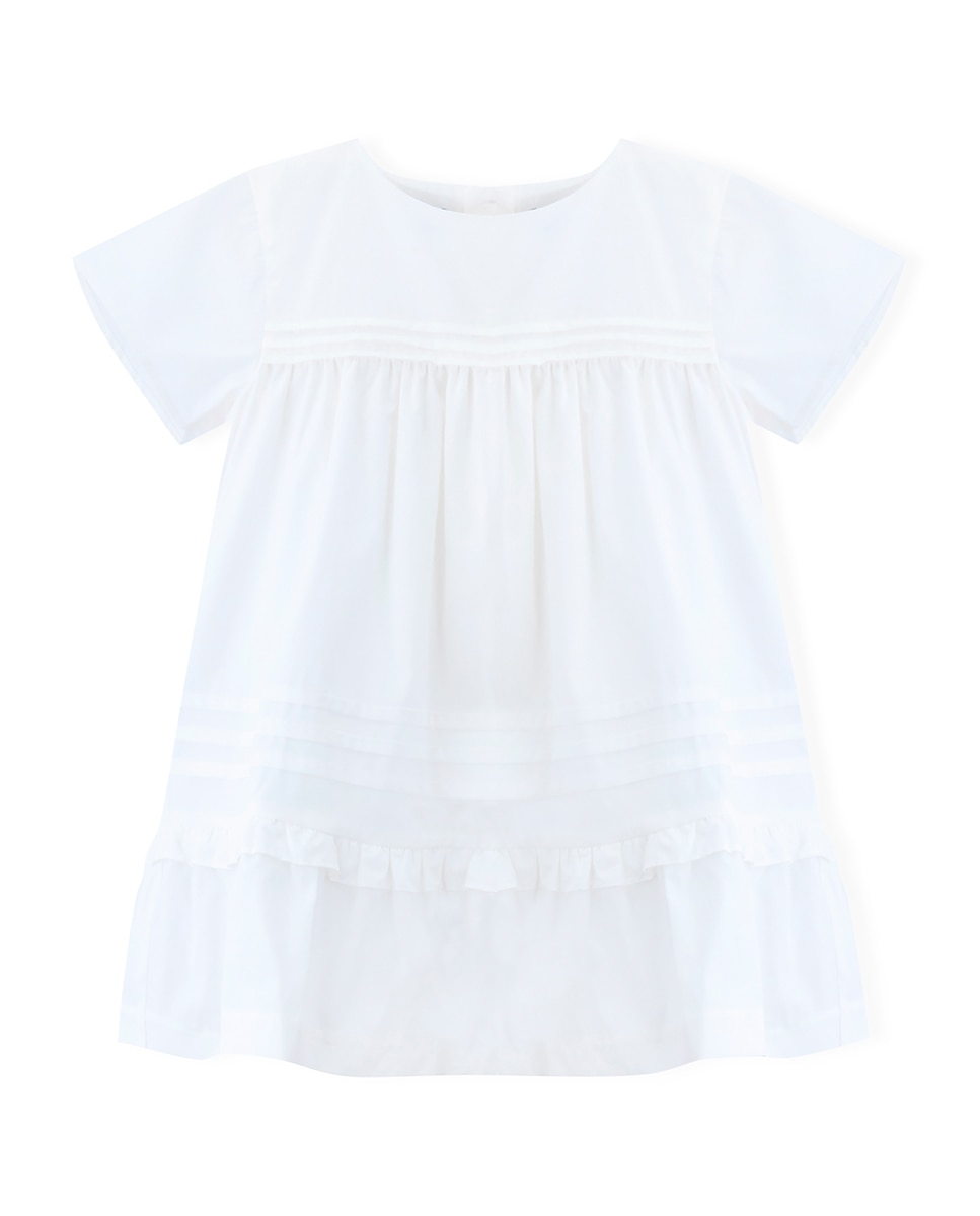 Imagem 0 de Vestido Infantil de Algodão com Folhos