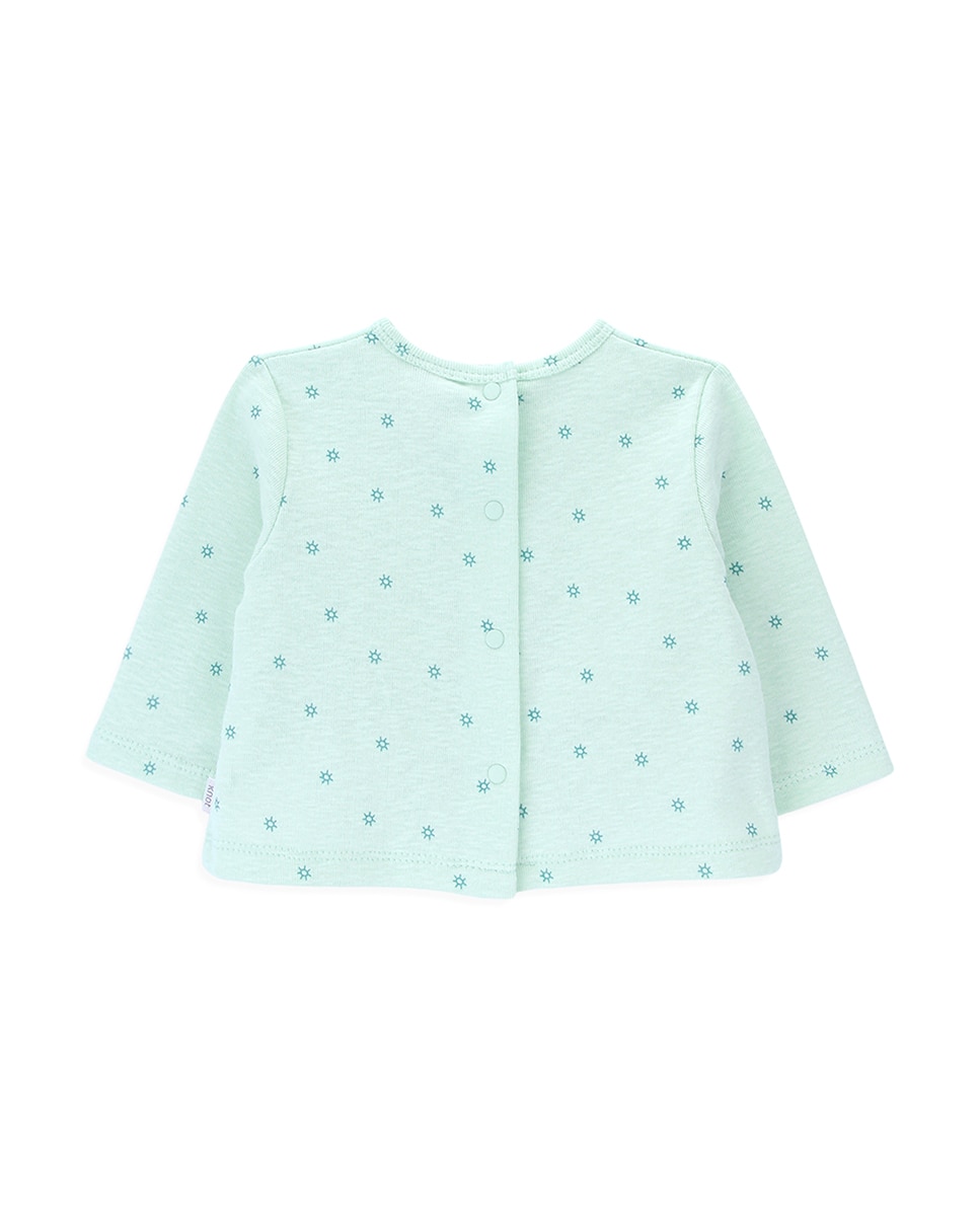 T-shirt de Bebé Estampada com Bolso Verde-2