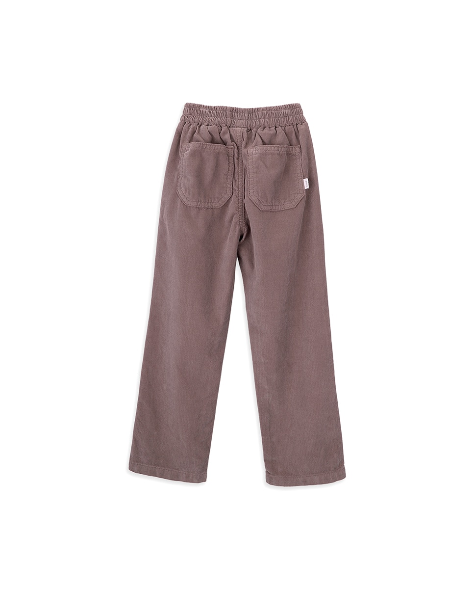 Calças de Bebé de Veludo com Cintura Elástica Cinzento-2