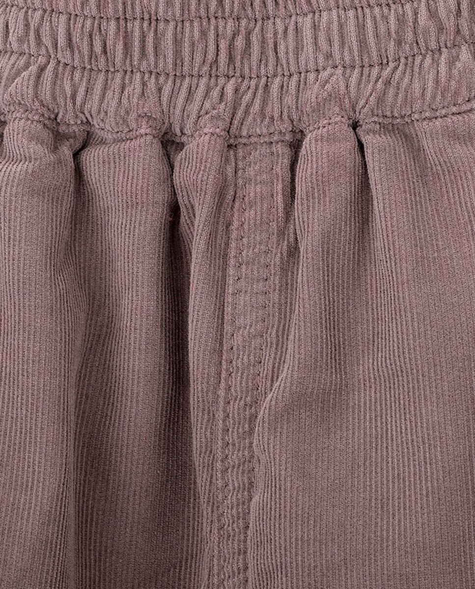 Calças de Bebé de Veludo com Cintura Elástica Cinzento-3
