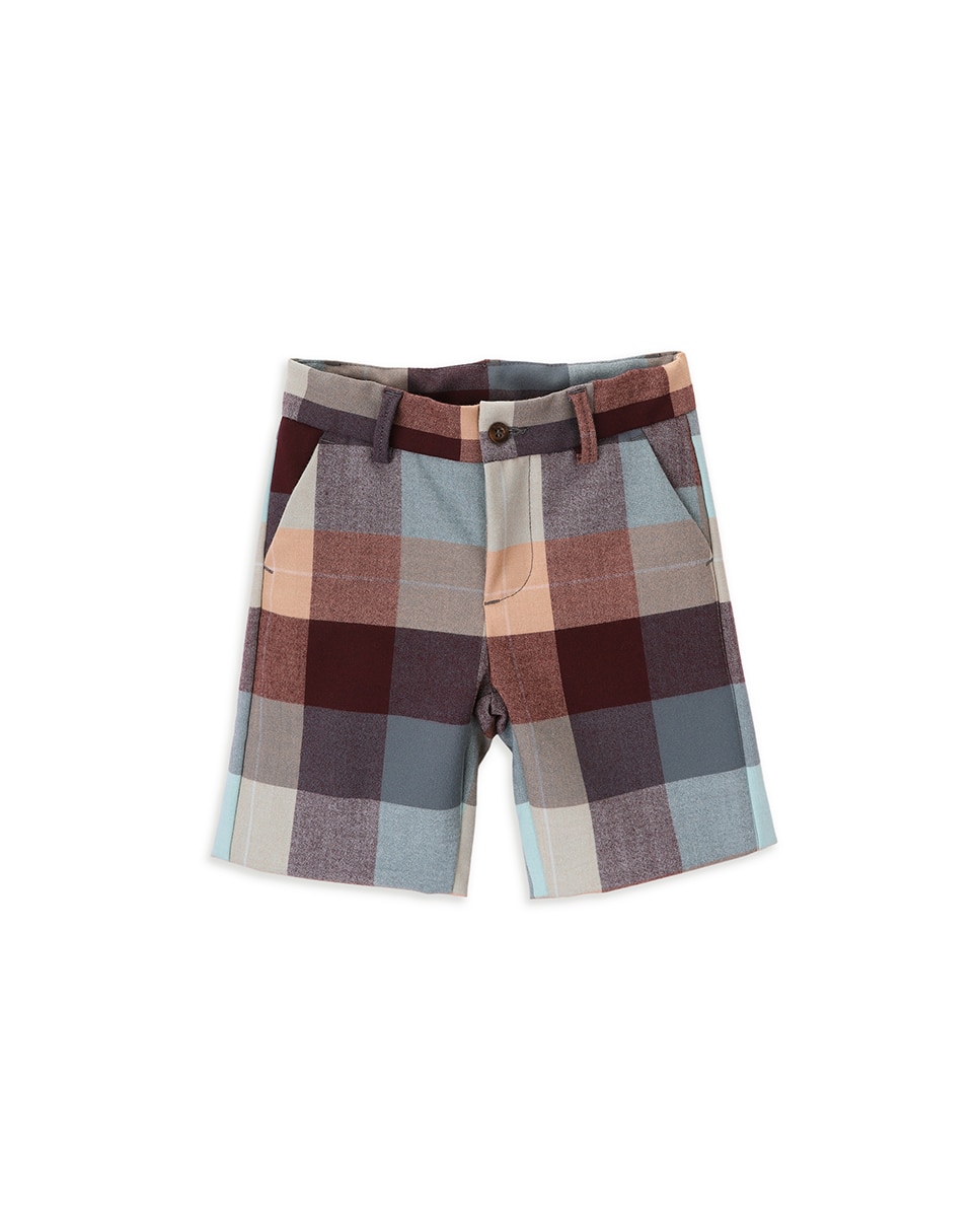 Imagem 0 de Bermudas Infantil com Bolsos aos Quadradros
