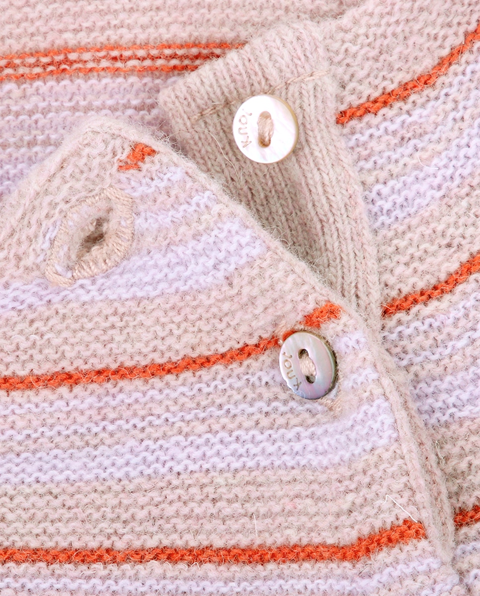 Babygrow de Bebé de Malha com Riscas Rosa-2