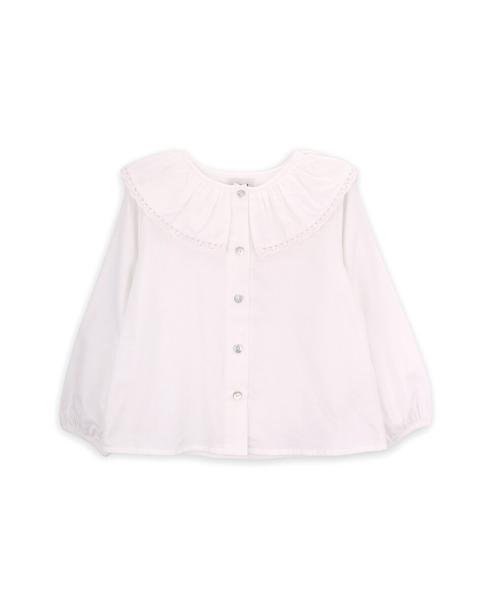Imagem 0 de Blusa Infantil de Algodão com Gola Bordada