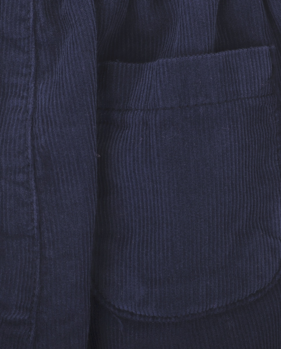 Calças para Bebé de Bombazina com Cintura Elástica KNOT Azul-marinho-4