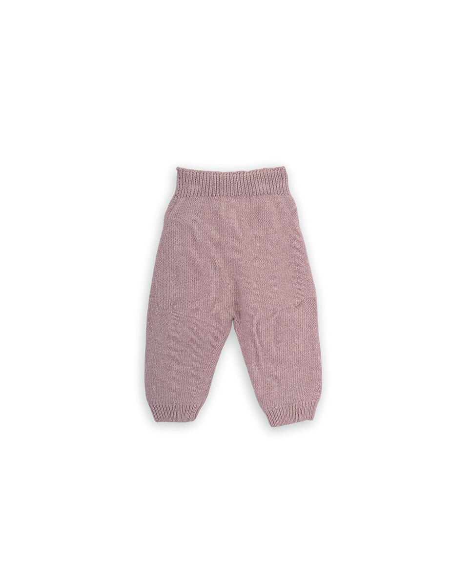 Calças com Pé para Bebé de Malha com Cintura Elástica Rosa-2