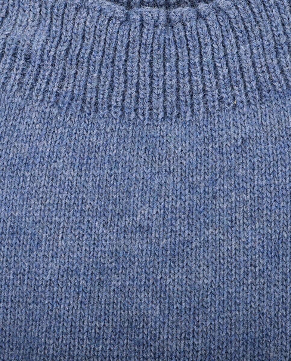 Calças com Pé para Bebé de Malha com Cintura Elástica Azul-3