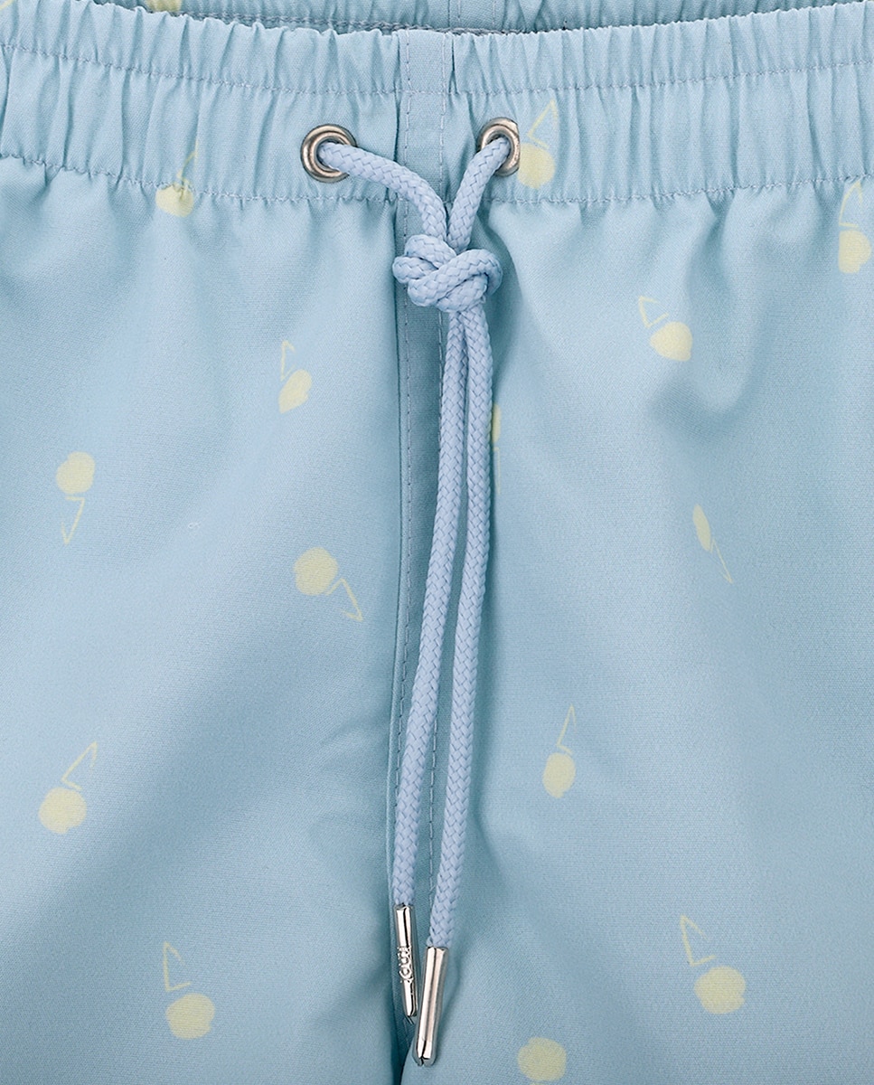 Calções de Banho de Menino com Estampado KNOT Azul-2