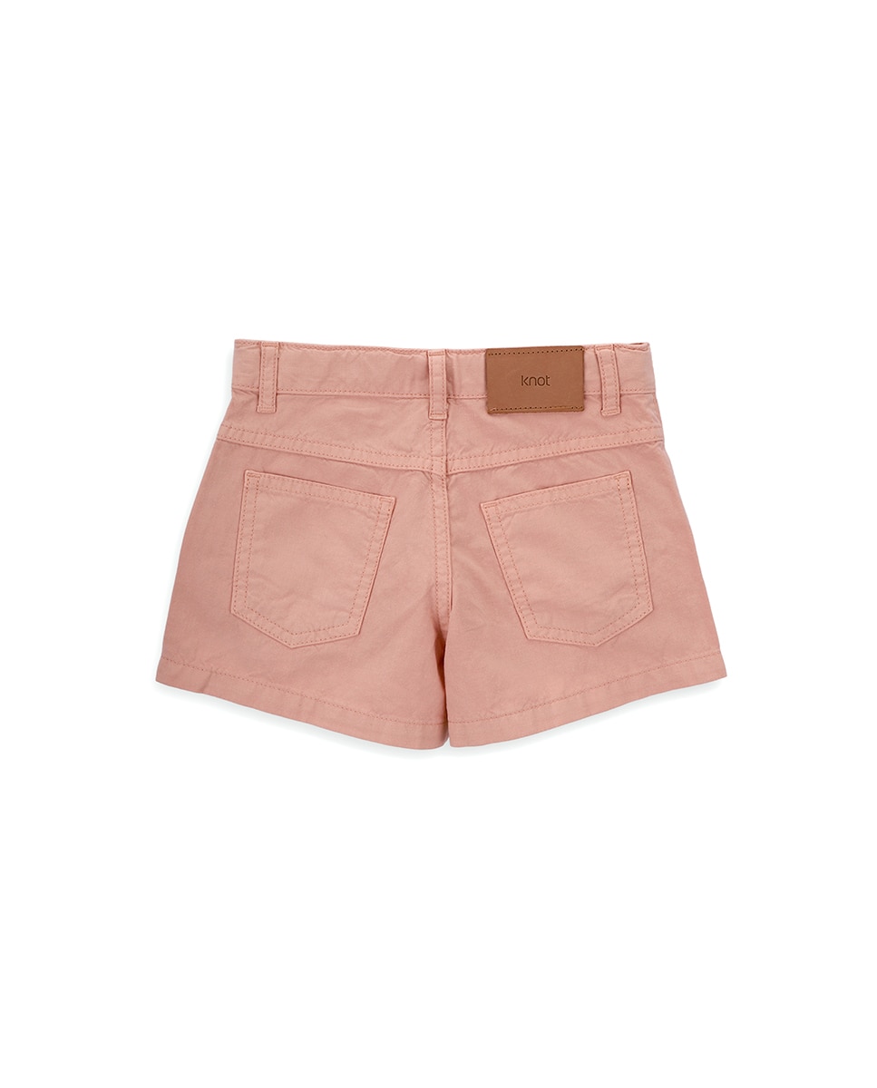 Calções de Cinco Bolsos de Menina Salmão-3