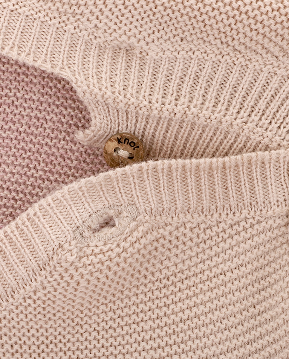 Camisola de Malha de Bebé Menina com Riscas KNOT Rosa-2