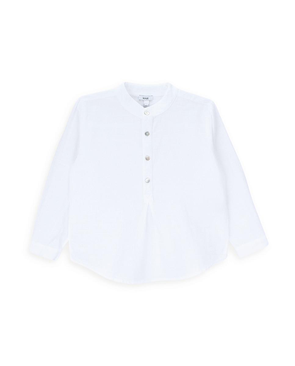 Imagem 0 de Camisa de Menino em Linho com Gola Mao