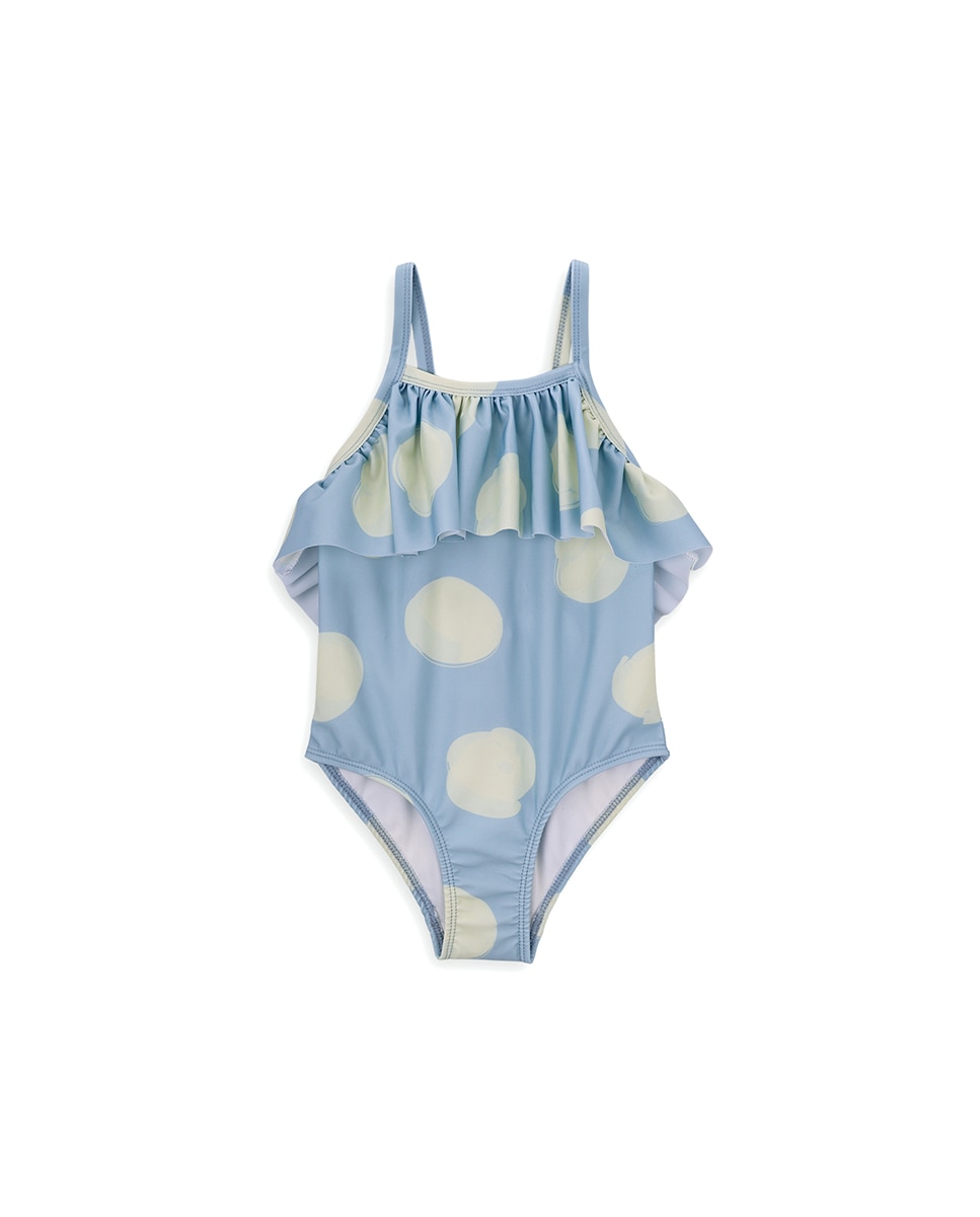 Fato de Banho de Menina com Estampado KNOT Azul-claro-1