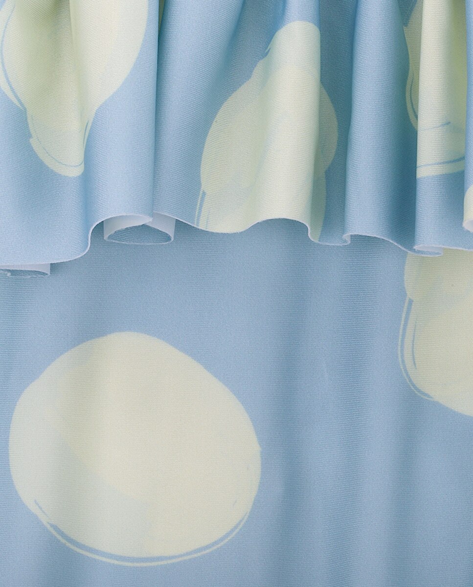 Fato de Banho de Menina com Estampado KNOT Azul-claro-2