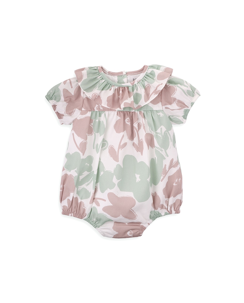 Fofo de Bebé Menina em Algodão com Estampado de Flores KNOT Multicolor-1