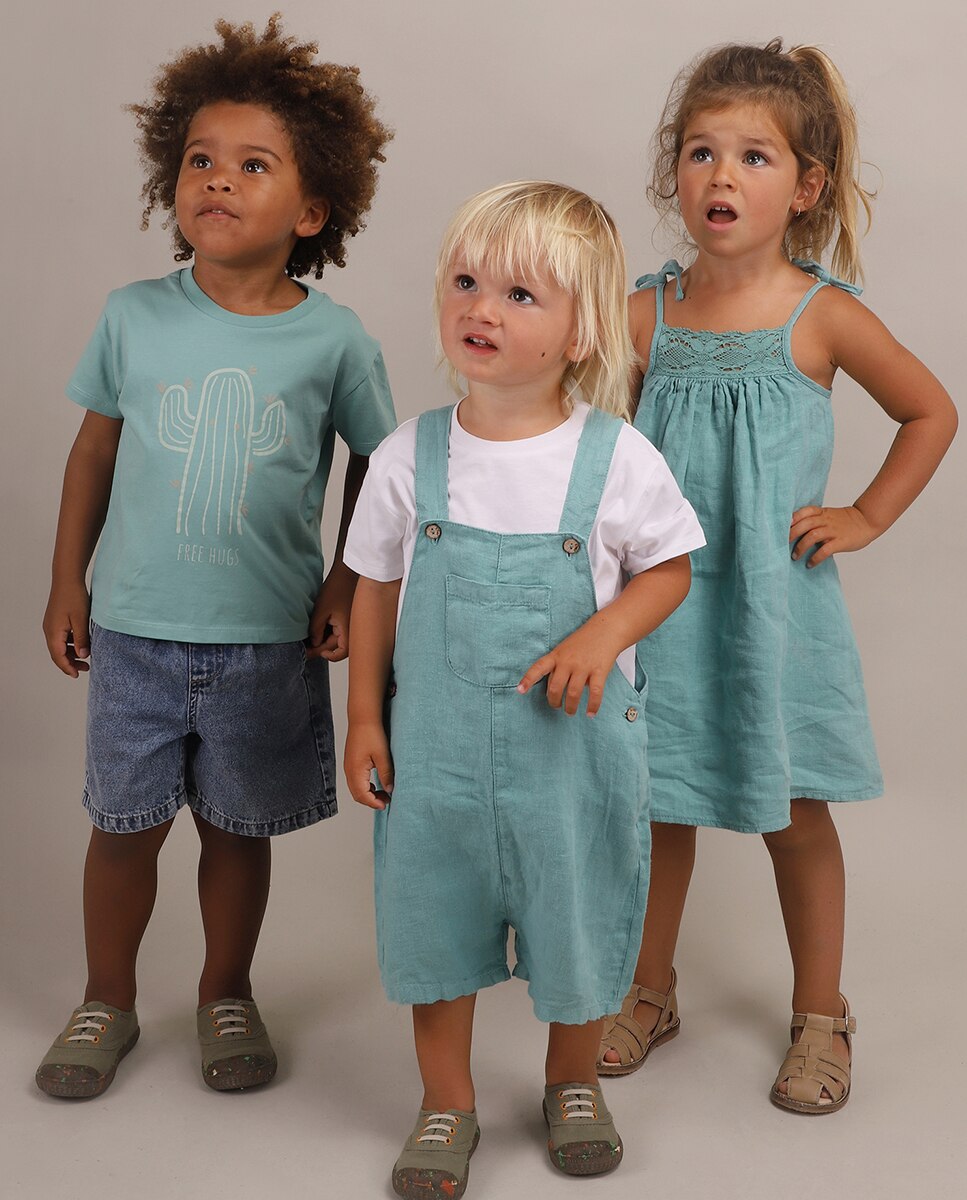 T-Shirt de Menino em Algodão com Desenho Frontal KNOT Verde-menta-4