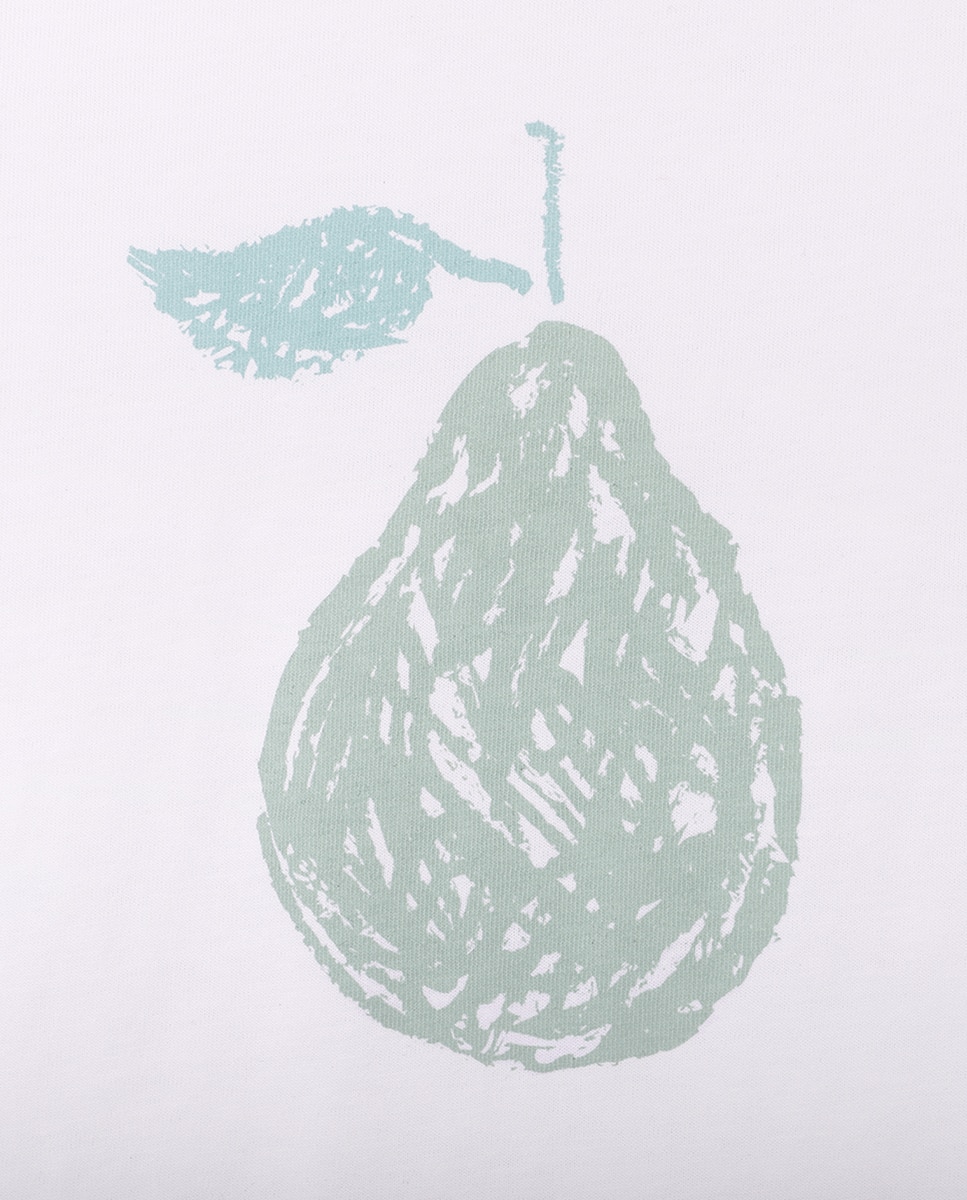 T-Shirt de Menino em Algodão com Desenho Frontal KNOT Branco-2