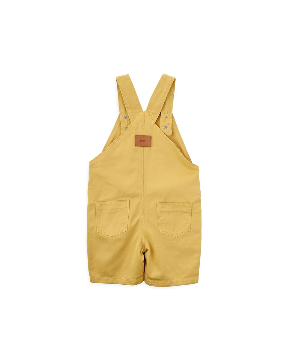 Jardineiras de Bebé em Sarja Estampadas Amarelo-3