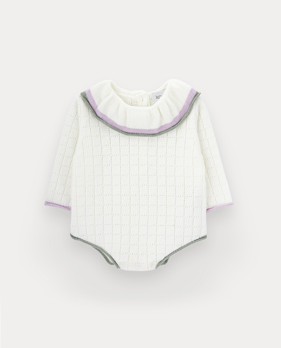Body de Tricot Snowie Moon de Bebé Menina KNOT Pérola-1