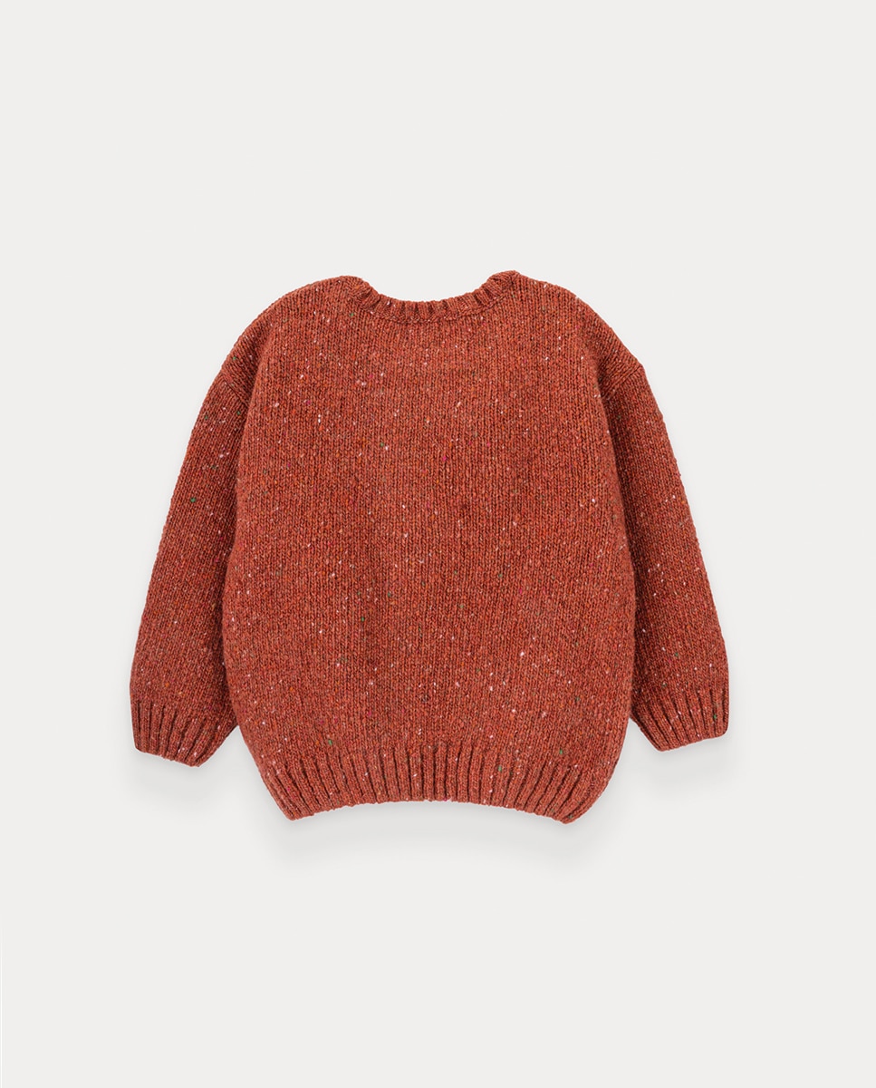 Camisola de Malha Twisted de Criança KNOT Bordeaux-2