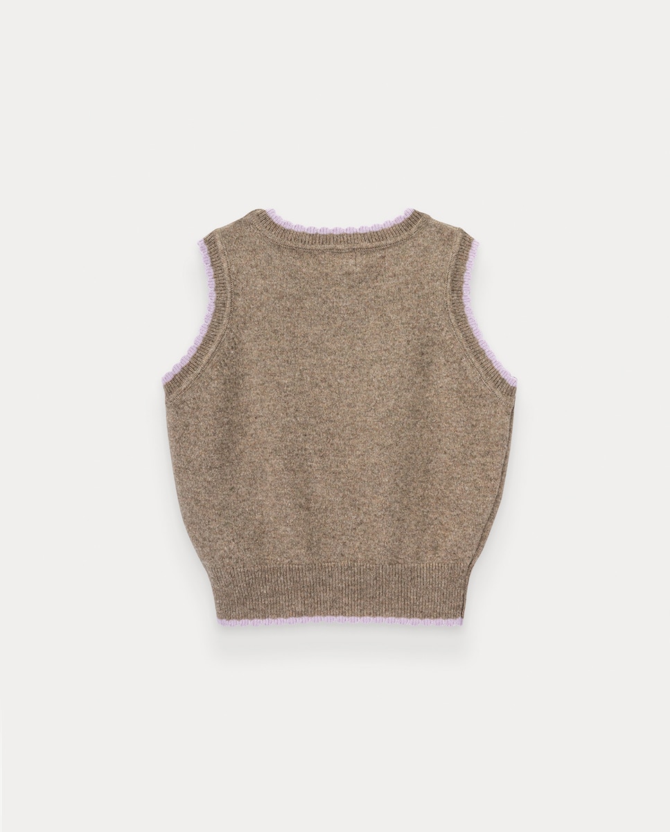 Camisola de Malha Cherry Moon de Menina Castanho-claro-2