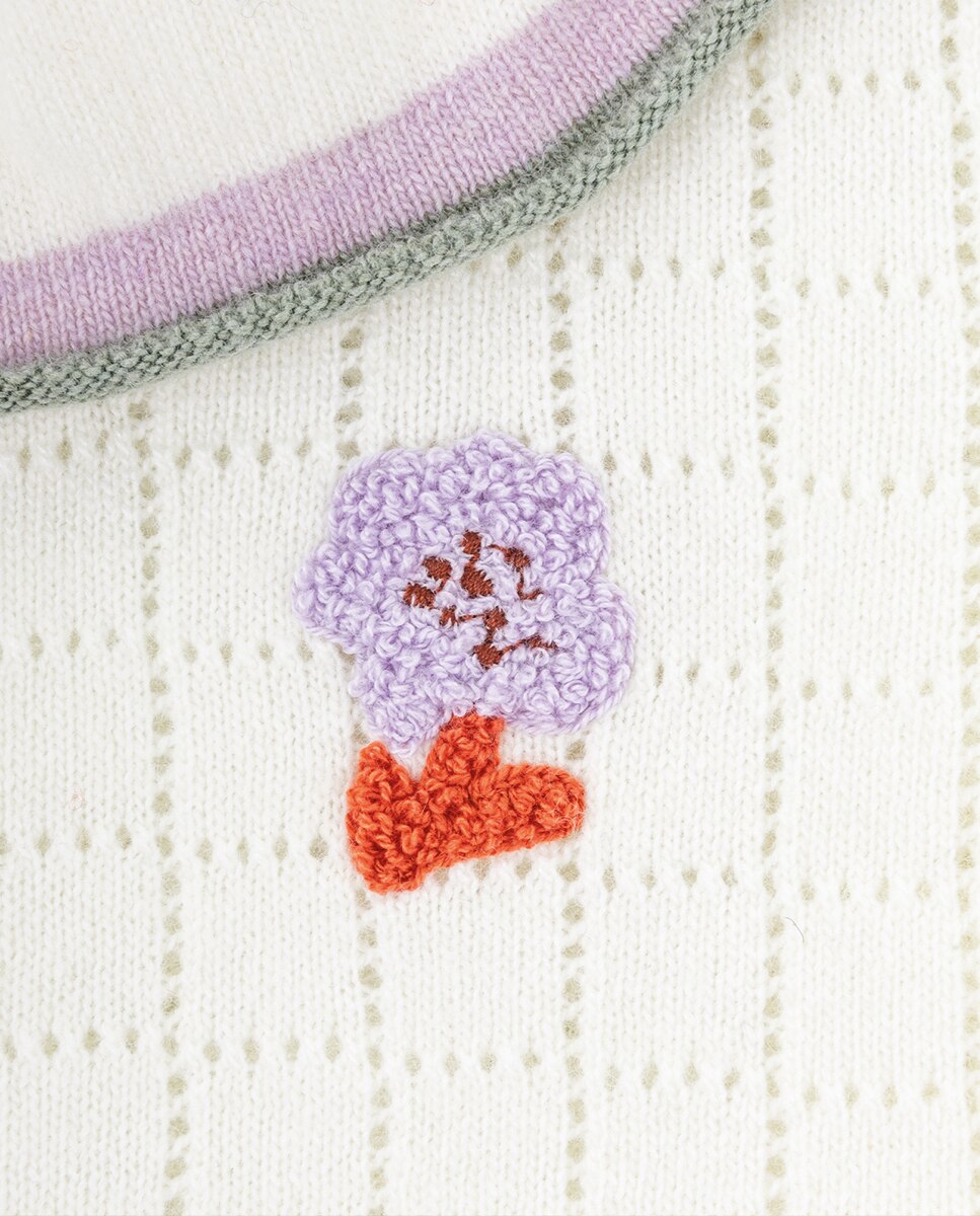 Camisola de Malha Snowie Moon de Menina Pérola-2