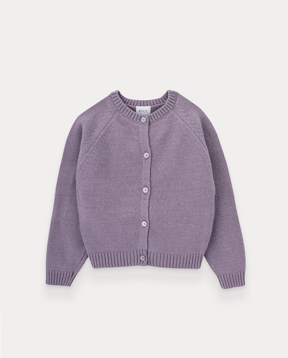 Casaco de Malha Mae de Menina KNOT Roxo-1