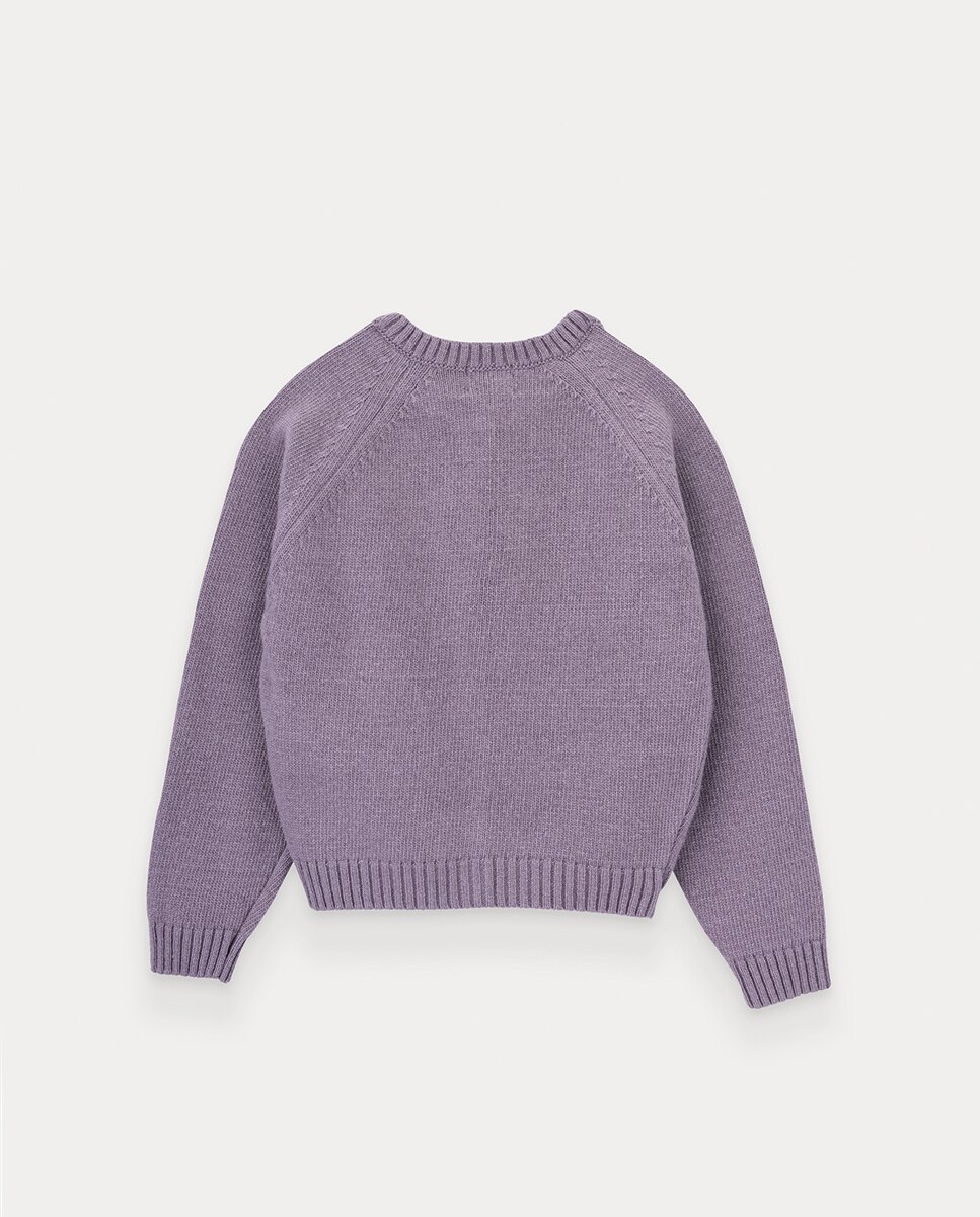 Casaco de Malha Mae de Menina KNOT Roxo-2
