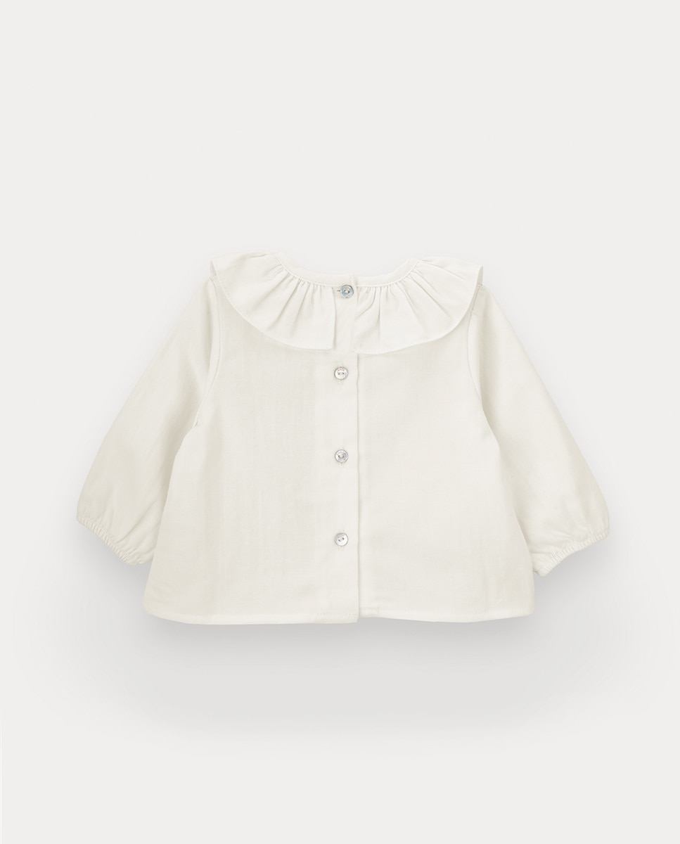 Blusa Esme de Bebé Menina em Algodão KNOT Pérola-3