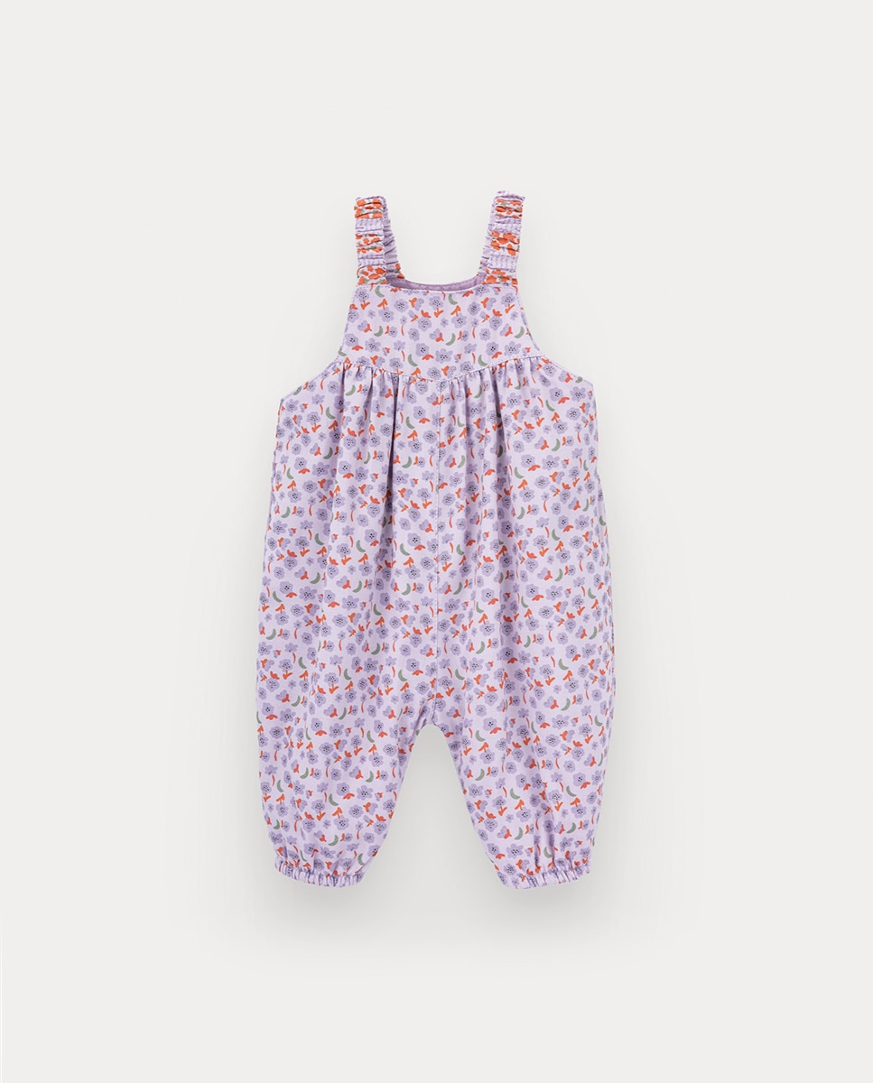 Jardineiras Jace de Bebé Menina Estampadas KNOT Lilás-1