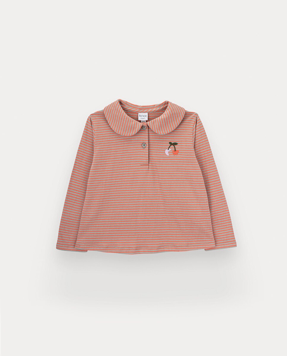 Imagem 0 de Polo Cherrie Stripes de Menina em Algodão