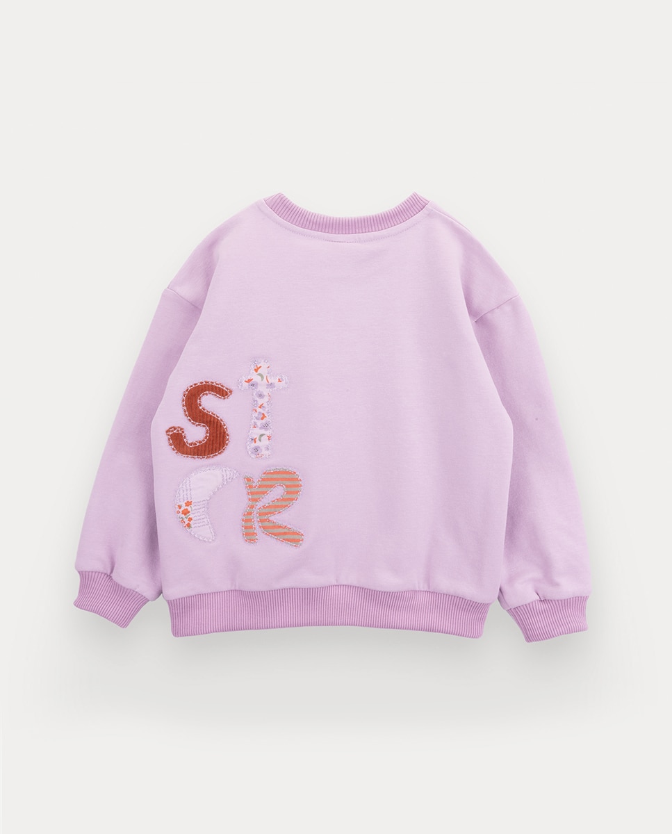 Sweatshirt Moon Star de Menina KNOT Lilás-2