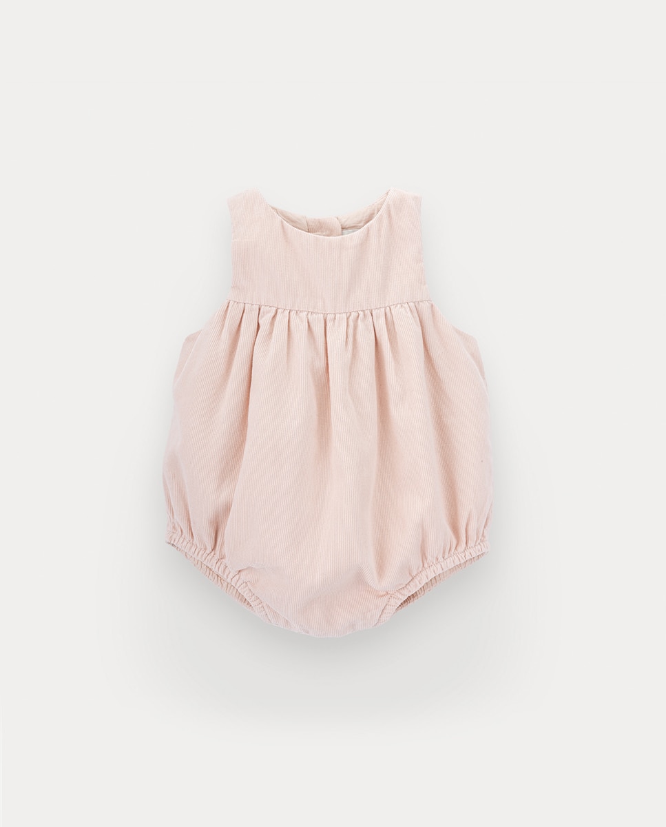 Fofo Elowen de Bebé Menina em Bombazine KNOT Rosa-claro-1