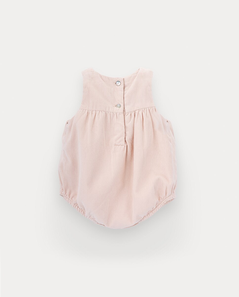 Fofo Elowen de Bebé Menina em Bombazine KNOT Rosa-claro-2