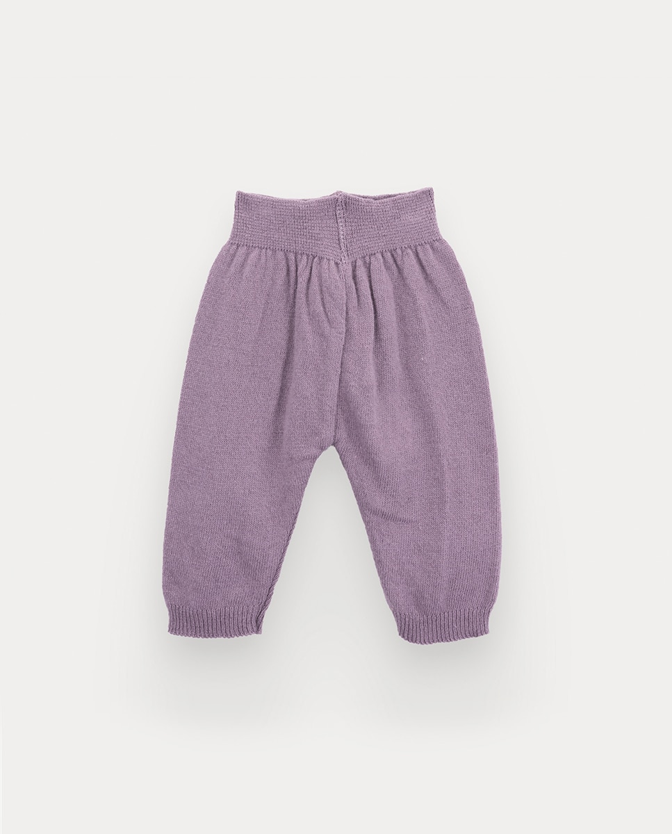 Calças de Malha Jeth de Bebé Menina KNOT Roxo-1