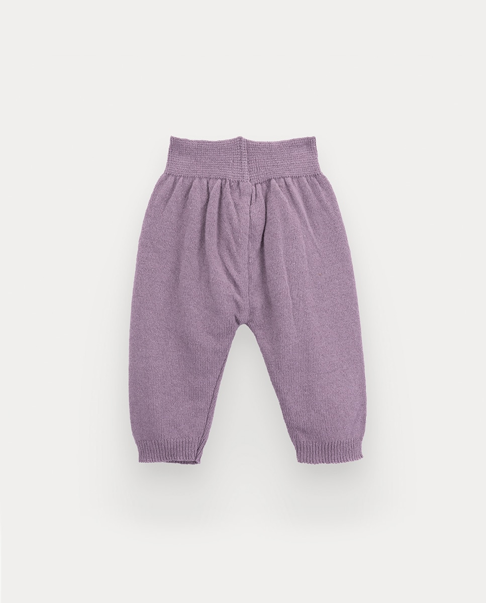 Calças de Malha Jeth de Bebé Menina KNOT Roxo-3