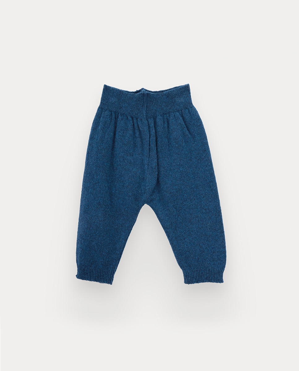 Calças de Malha Jeth de Bebé Menino KNOT Azul-1