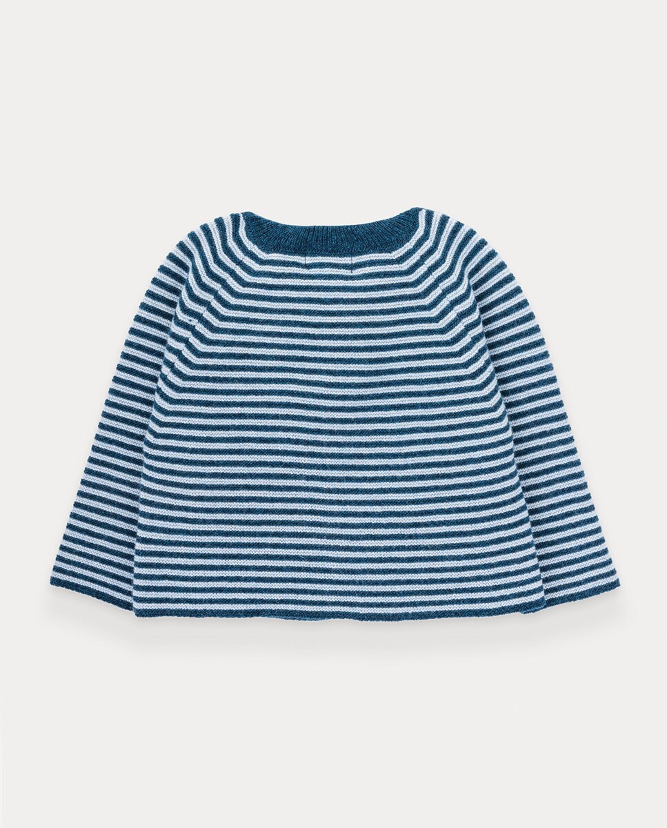 Camisola de Malha Marine Stipes de Bebé Menino KNOT Azul-3