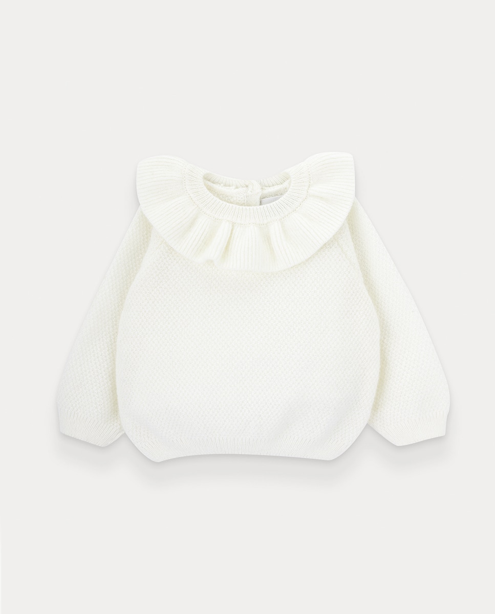 Camisola de Malha Milkie Fluff de Bebé Menina KNOT Pérola-1