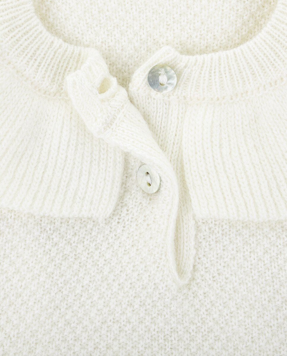 Camisola de Malha Milkie Fluff de Bebé Menina KNOT Pérola-2