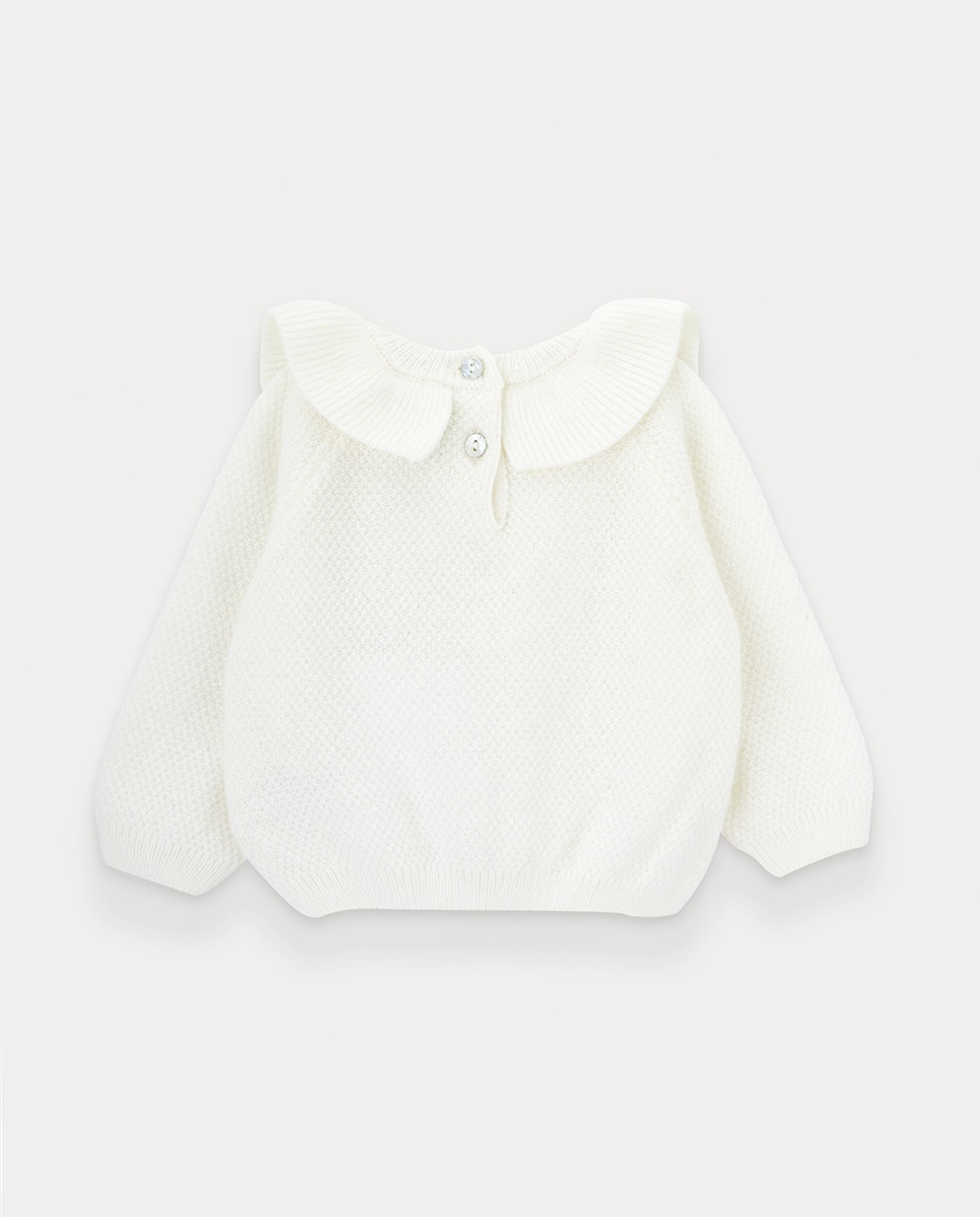 Camisola de Malha Milkie Fluff de Bebé Menina KNOT Pérola-3