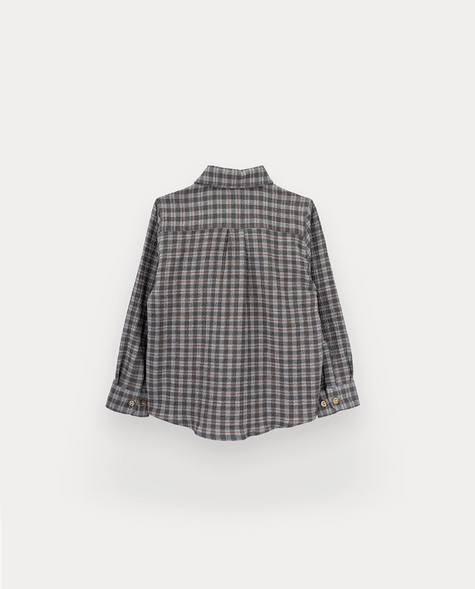 Camisa Alan de Menino em Xadrez KNOT Verde-2