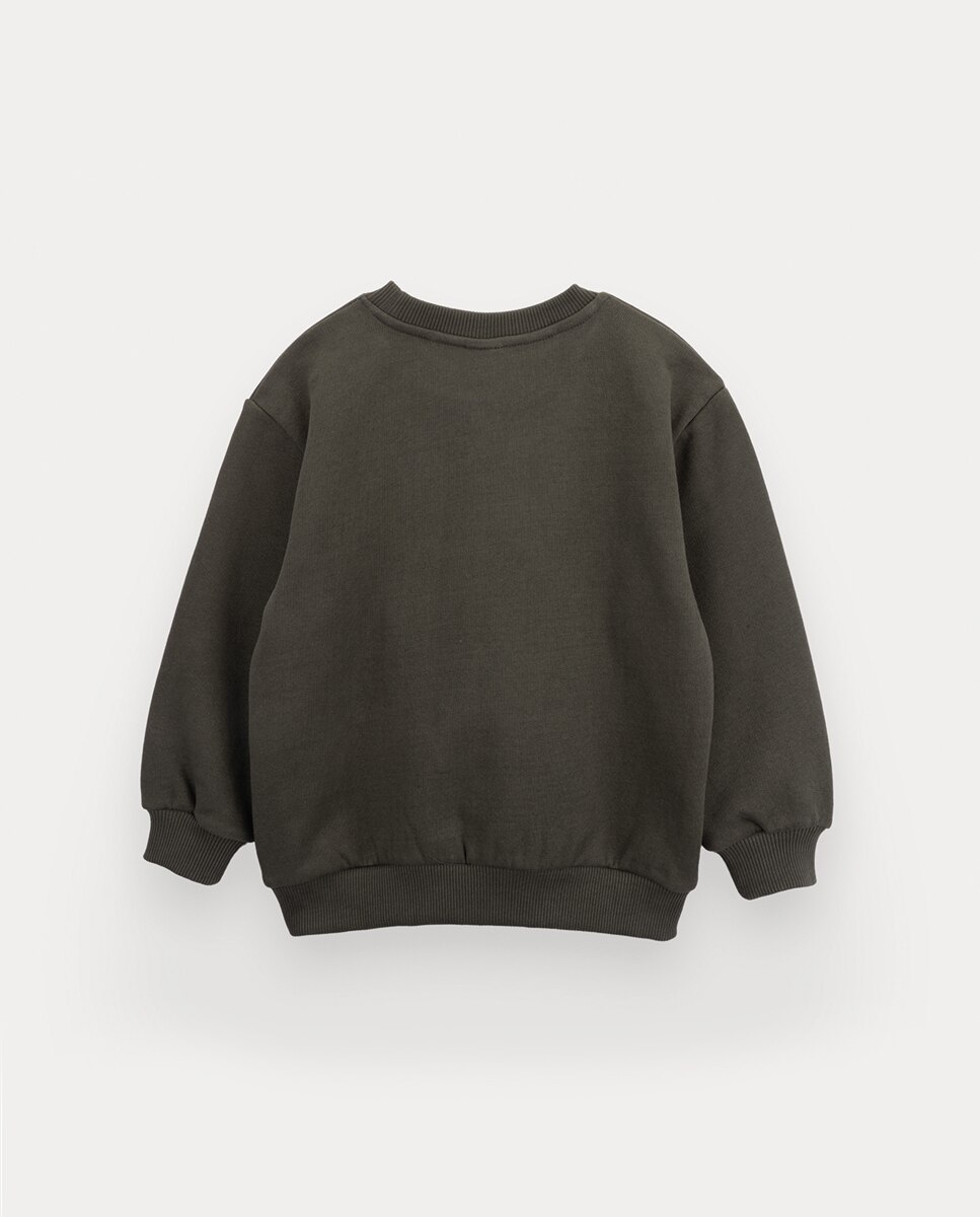 Sweatshirt Dog Sheep de Menino KNOT Verde-escuro-2