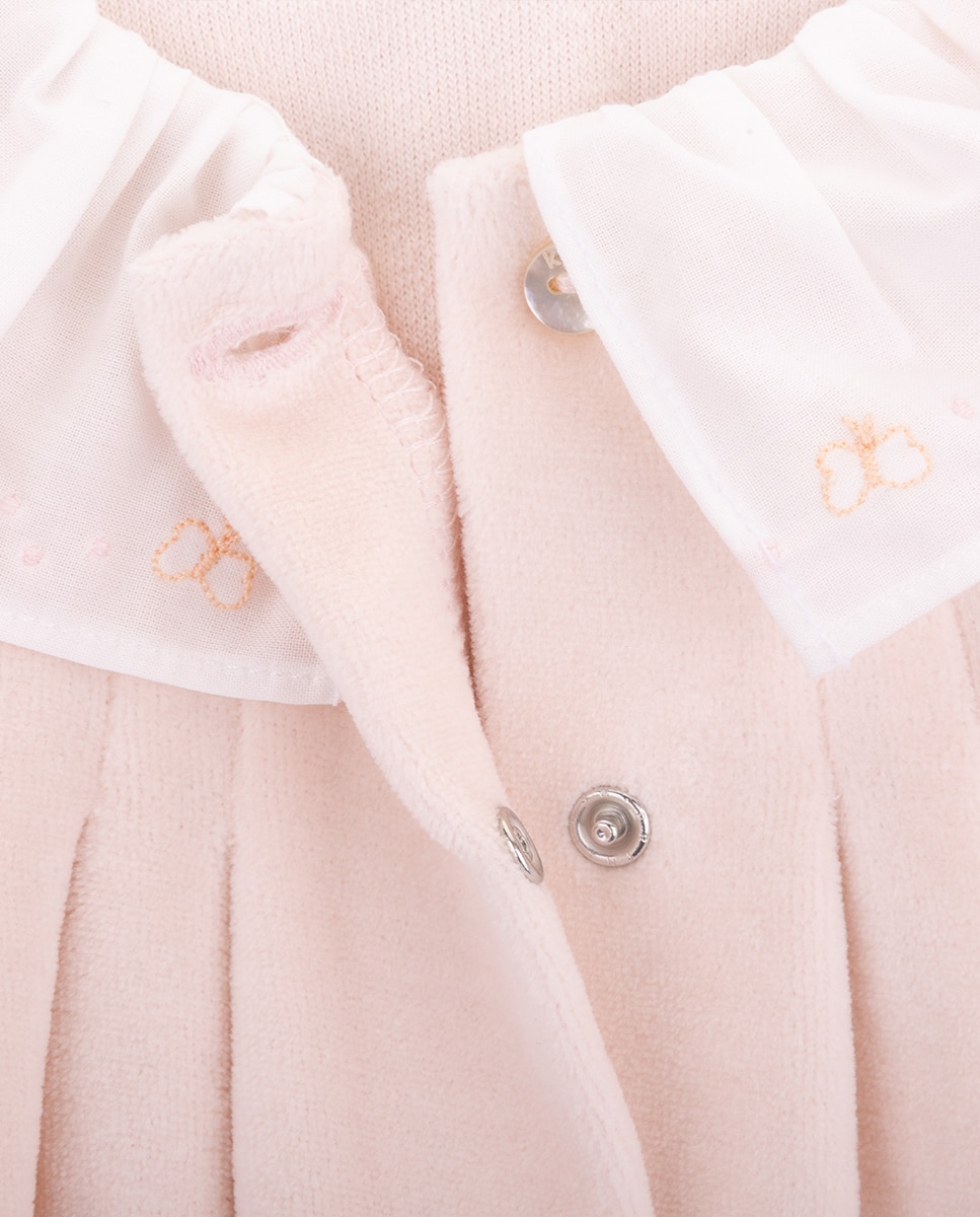 Babygrow Rose de bebé em algodão orgânico KNOT Rosa-2