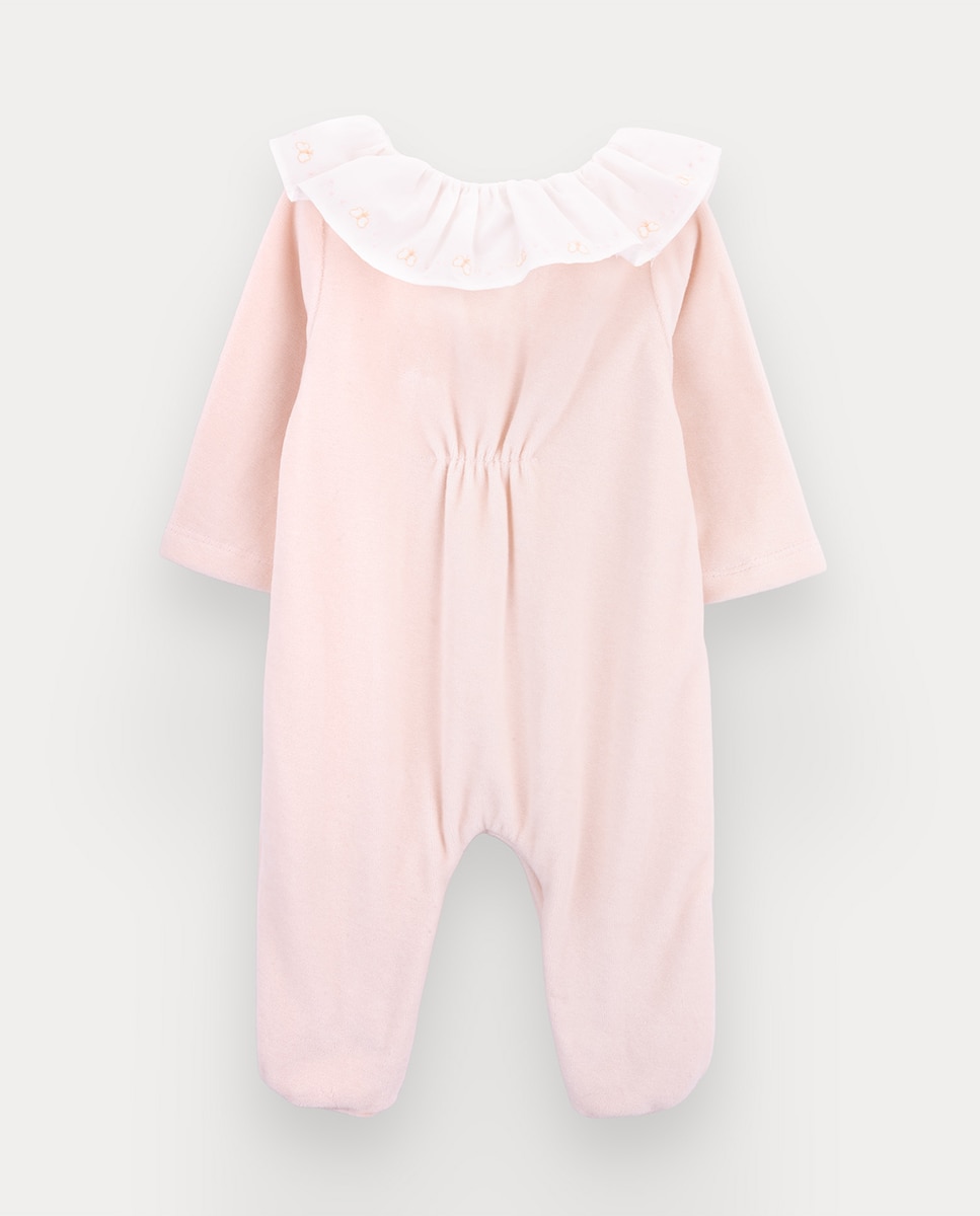 Babygrow Rose de bebé em algodão orgânico KNOT Rosa-3