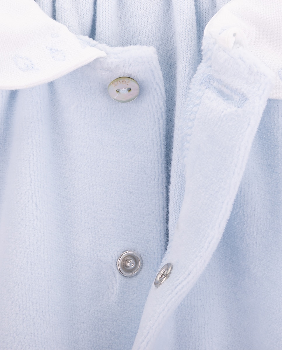 Babygrow Willie de bebé menino em algodão orgânico KNOT Azul-claro-2