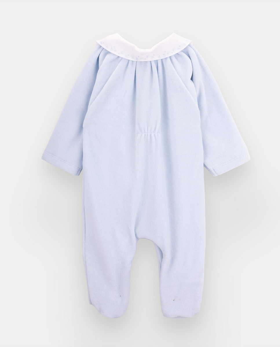Babygrow Willie de bebé menino em algodão orgânico KNOT Azul-claro-3