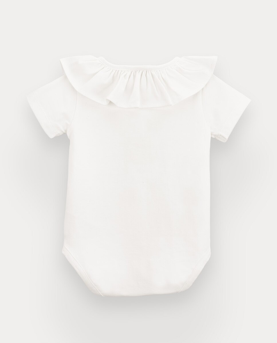 Body Juliet de bebé menina em algodão orgânico KNOT Pérola-3